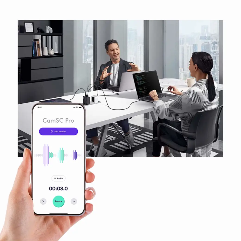 Wi-Fi Spion aflytning indbygget i Luftrenser - Lyt og Optag (Long Life)